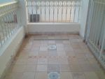 terrasse marbre vieilli et céralique doremail