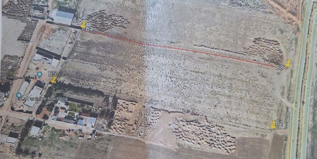 À vendre : terrain 2093 m² à fouchena – cité el hidhab emplaceme