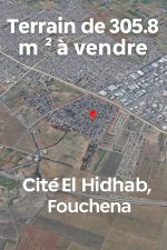À vendre – terrain de 306 m² à cité el hidhab fouchana idéal p